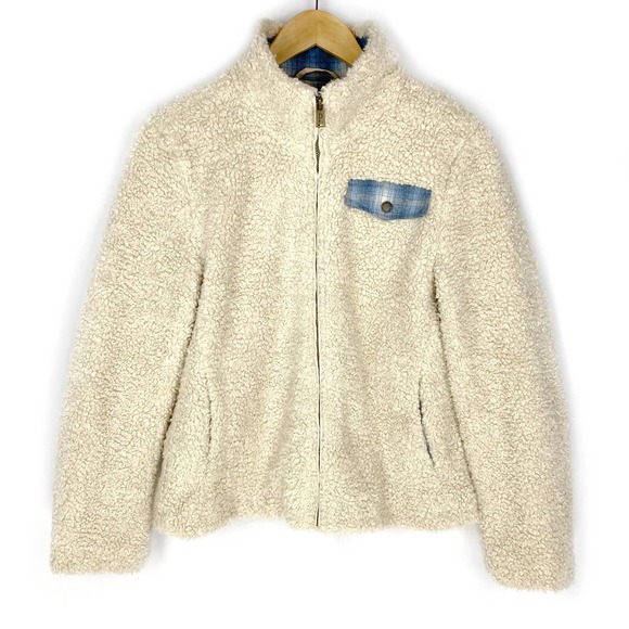 Pendleton Jackets & Blazers - Pendleton Jacket Cream Sherpa Flannel Trim M